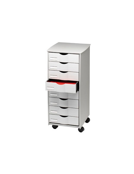 Mueble auxiliar paperflow para oficina 8 cajones en color gris 5x825x382 71,5x31,6x34,3 cm