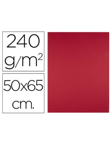 Cartulina liderpapel 50x65 cm 240g/m2 rojo navidad