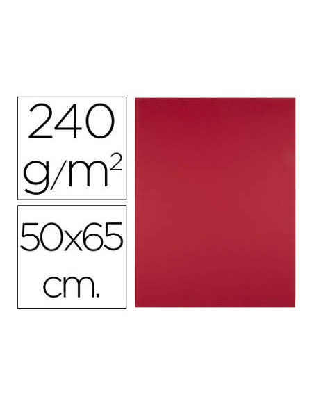 Cartulina liderpapel 50x65 cm 240g/m2 rojo navidad