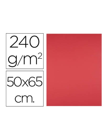 Cartulina liderpapel 50x65 cm 240g/m2 rojo
