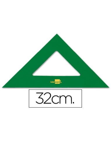 Escuadra liderpapel 32 cm acrilico verde
