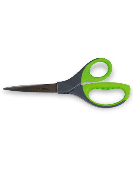 Tijera q-connect mango caucho 8\" 21 cm blister