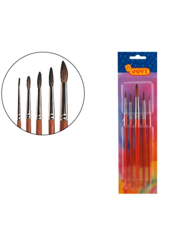 Pinceles acuarela jovi blister de 5 unidades...