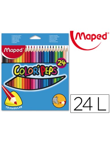Lapices de colores maped triangulares caja de...