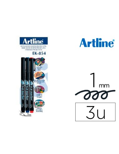 Rotulador artline retroproyeccion punta fibra...