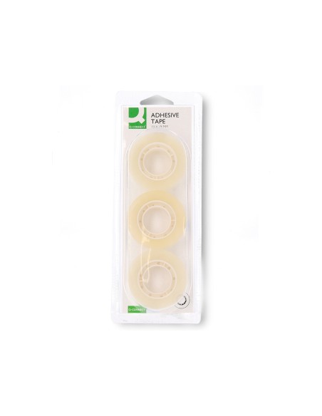 Cinta adhesiva q-connect 33 m x 19 mm blister de 3 unidades