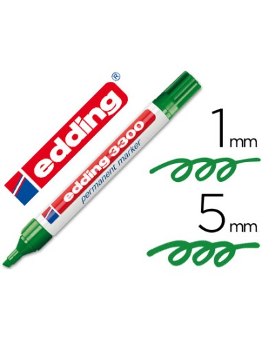 Rotulador edding marcador 3300 n.4 verde punta...