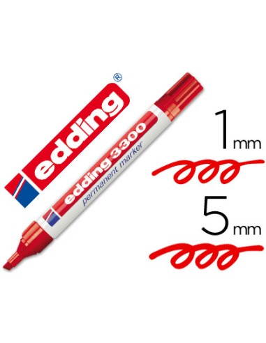Rotulador edding marcador 3300 n.2 rojo punta...