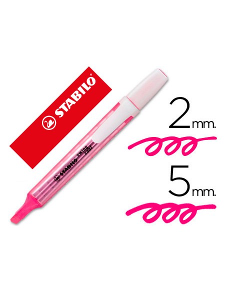 Rotulador stabilo marcador fluorescente swing cool rosa