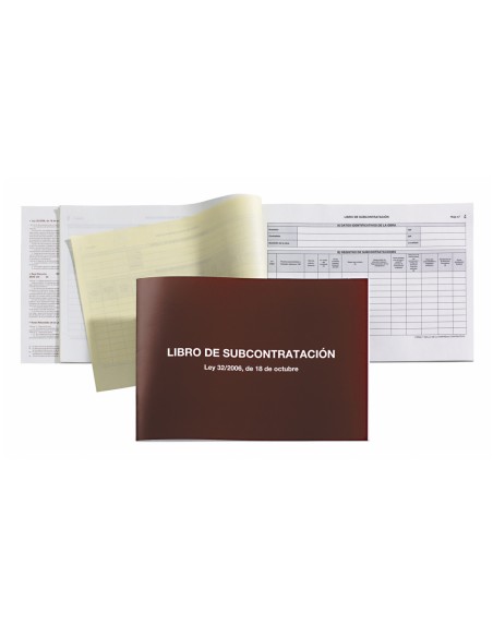 Libro miquelrius subcontratacion folio natural juego de 10 hojas autocopiativas texto catalan