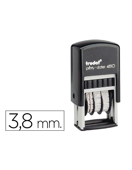 Fechador trodat printy entintaje automatico 3,8 mm color negro