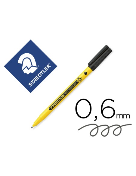 Rotulador staedtler noris writing pen 307 tinta base de agua punta fina trazo 0,6 mm negro