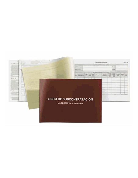 Libro miquelrius subcontratacion folio natural juego de 10 hojas autocopiativas
