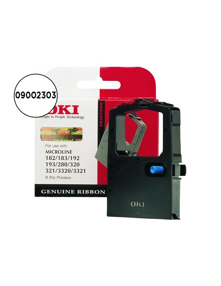 Cinta impresora oki ml280/320/321/3320/3321 cinta negra -3 millones de caracteres-