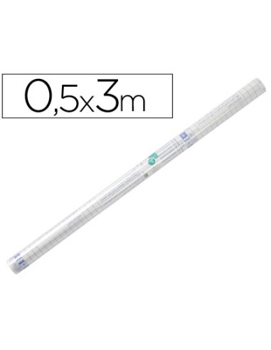 Rollo plastico adhesivo liderpapel 0,50x3 m 8o...