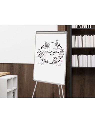 Pizarra blanca q-connect con tripode 70x100 cm...