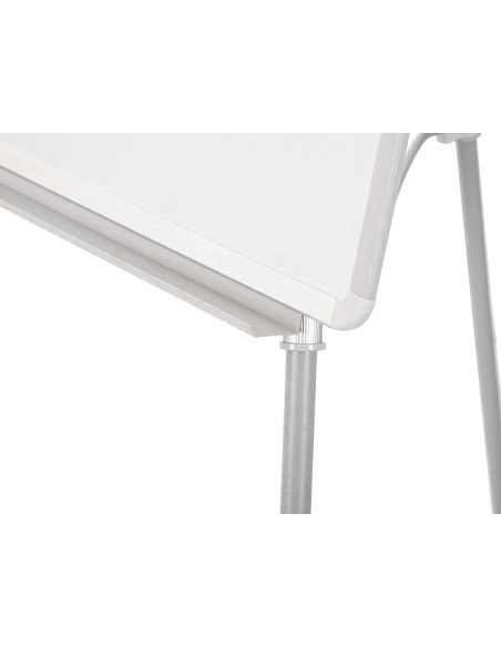 Pizarra blanca q-connect con tripode 90x60x195cm para convenciones superficie laminada escritura directa