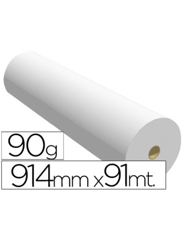 Papel reprografia para plotter 914mmx91mt 90 g...