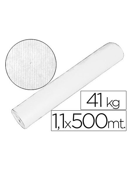 Papel kraft blanco bobina 1,10 mt x 500 mt especial para embalaje