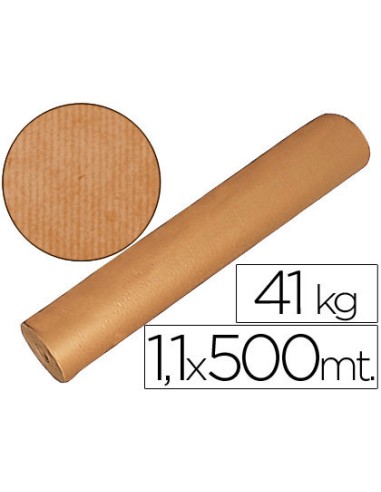 Papel kraft marron bobina 1,10 mt x 500 mt...