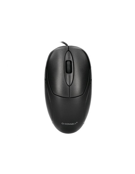 Raton q-connect optico 800 dpi usb 1,5 ghz negro con cable