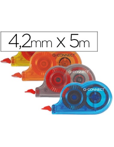 Corrector q-connect cinta mini blanco 4,2 mm x...