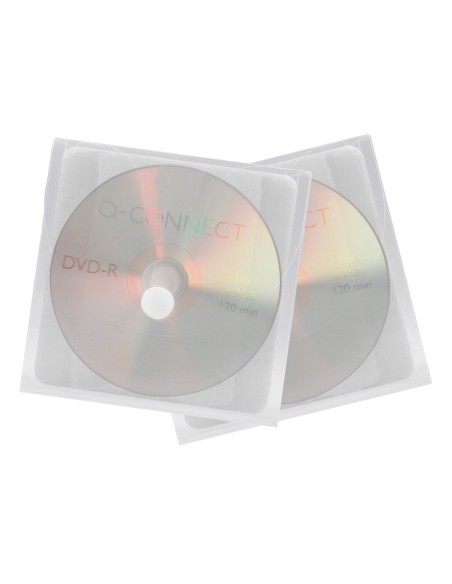 Sobre para cd q-connect polipropileno autoadhesivo convelcro-bolsa con 5 unidades-