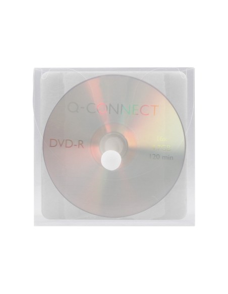 Sobre para cd q-connect polipropileno autoadhesivo convelcro-bolsa con 5 unidades-