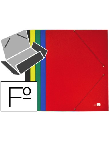 Carpeta liderpapel gomas folio 3 solapas carton...