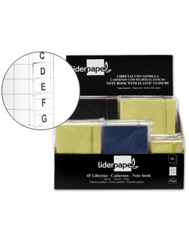 Libreta liderpapel simil piel 120 hojas 70gr...
