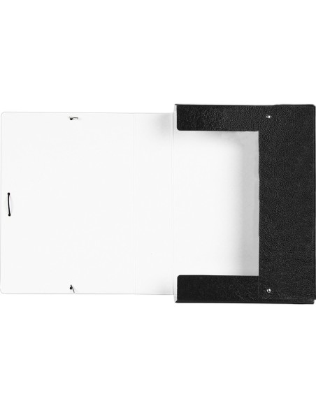 Carpeta proyectos liderpapel folio lomo 70mm carton gofrado negra