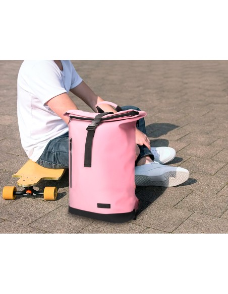 Mochila antartik roll pack waterproof enrollable gran capacidad rosa 480x130x280mm
