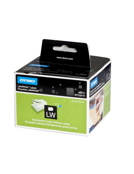Etiqueta adhesiva dymo 99013 -tamaño 89x36 mm para impresora 400 260 etiquetas uso direcciones plastico tte.