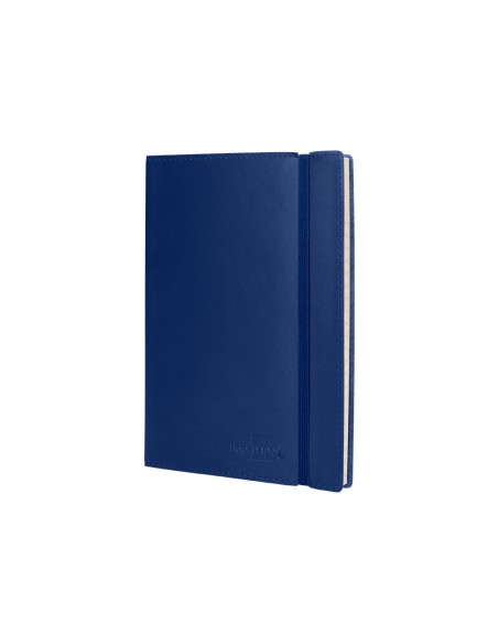 Libreta liderpapel simil piel a5 120 hojas 70g/m2 horizontal sin margen azul