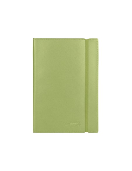 Libreta liderpapel simil piel a6 120 hojas 70g/m2 horizontal sin margen verde