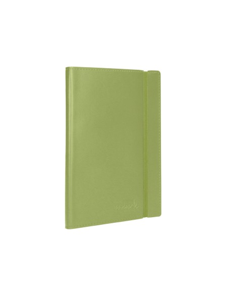Libreta liderpapel simil piel a6 120 hojas 70g/m2 horizontal sin margen verde