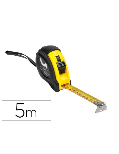 Flexometro q-connect con freno material antichoque 19 mm de ancho longitud 5 m