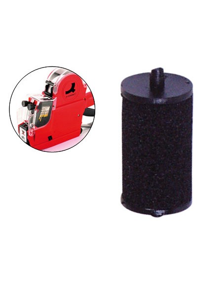 Rodillo entintador q-connect 18 mm tinta color negro para etiquetadora q-connect kf00711