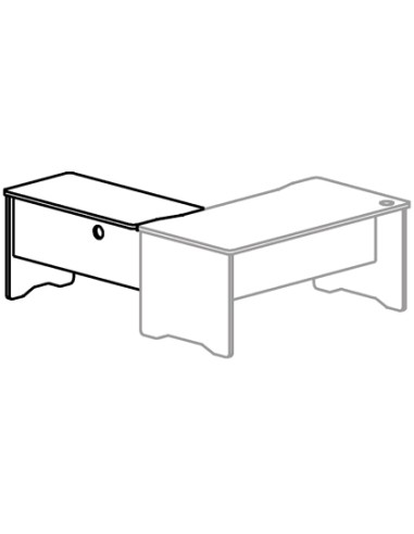 Ala para mesa rocada serie work 100x60x76 cm...