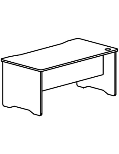 Mesa oficina rocada serie work 200x80 acabado...