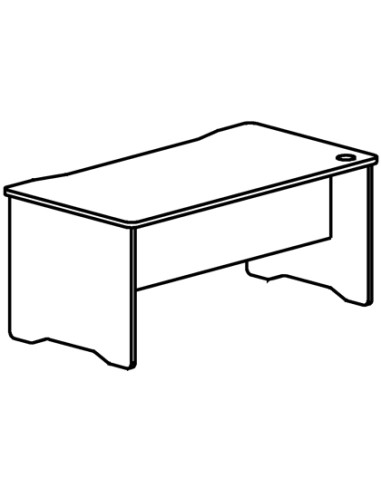 Mesa oficina rocada serie work 140x80 acabado...