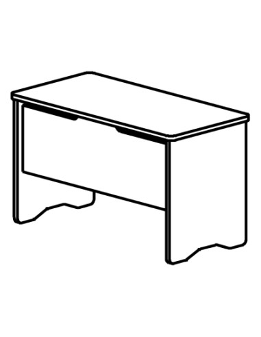 Mesa oficina rocada serie work 120x60 acabado...