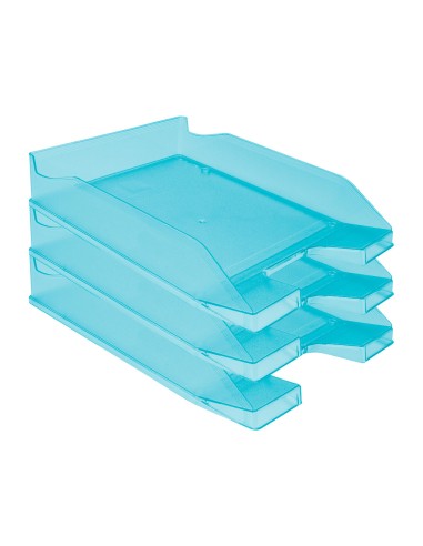 Bandeja sobremesa plastico q-connect turquesa...