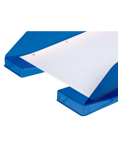 Bandeja sobremesa plastico q-connect azul...