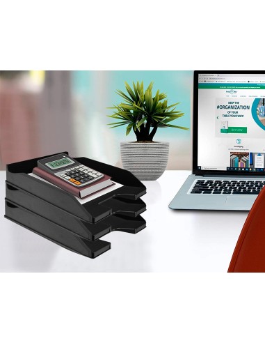 Bandeja sobremesa plastico q-connect negro...