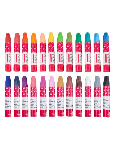 Lapices cera semi blanda lider papel caja de 24 unidades colores surtidos