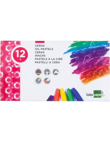 Lapices cera semi blanda lider papel caja de 12...