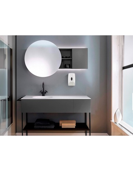 Dispensador para gel y jabon q-connect manual 13,5x23,5x9,5 cm