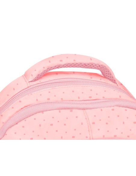 Mochila escolar liderpapel multibolsillo para portatil rosa estrellas 450x145x300 mm