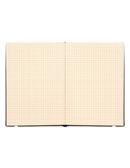 Libreta liderpapel simil piel a5 120 hojas 70g/m2 cuadro 4mm sin margen negro